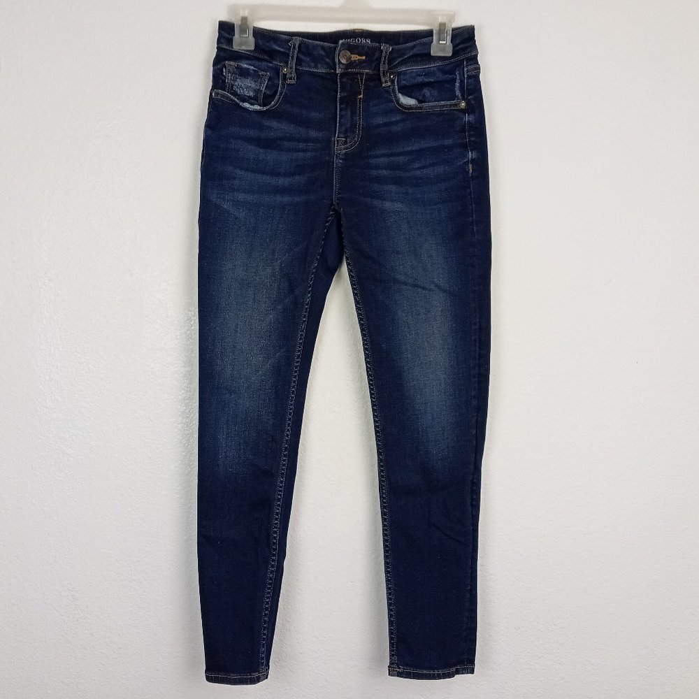 VIGOSS Jeans The Jagger Mid Rise Skinny Size W26 L27 Dark Wash Blue Denim.